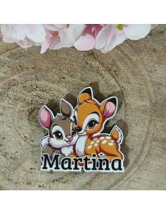 Bomboniere Disney calamite bambi e coniglietto nome personalizzato