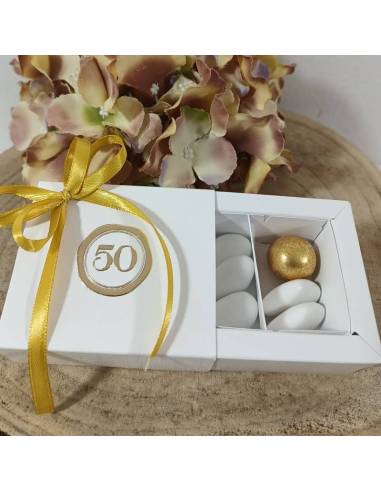 Scatola degustazione confetti bomboniere Matrimonio nozze d'oro | Sindy Bomboniere