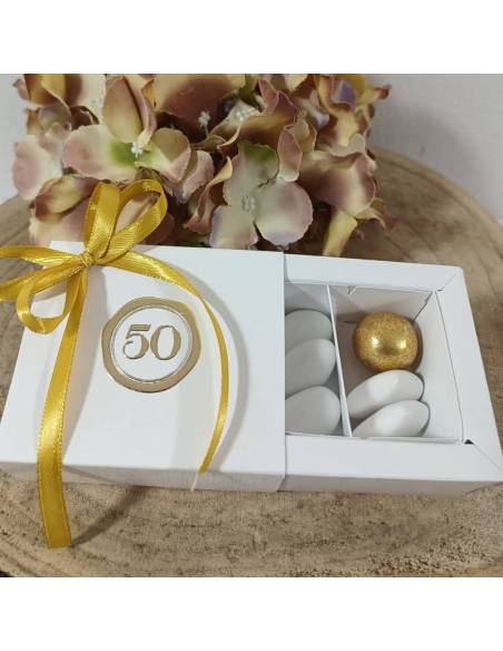 Scatola degustazione confetti bomboniere Matrimonio nozze d'oro | Sindy Bomboniere