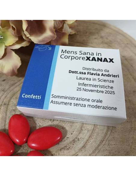 Scatole portaconfetti bomboniere Laurea simpatiche Scienze Infermieristiche personalizzate