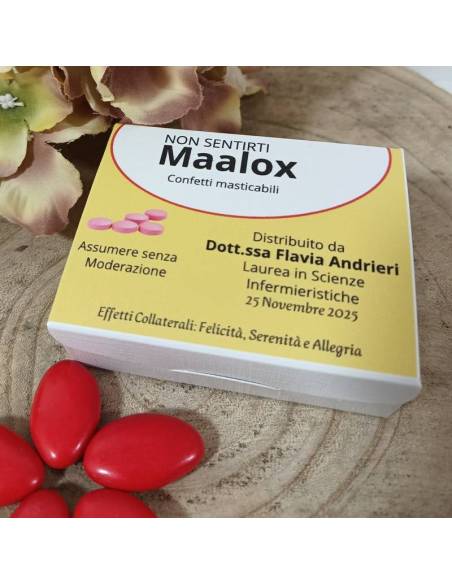 Scatoline portaconfetti divertenti Laurea in Scienze Infermieristiche personalizzate