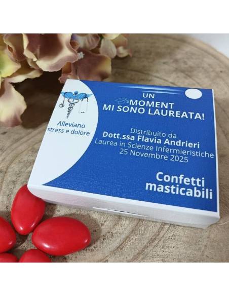 Portaconfetti Laurea in Scienze Infermieristiche scatole simpatiche personalizzate