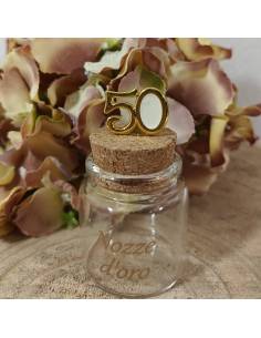 Barattoli portaconfetti Bomboniere 50° Anniversario Matrimonio con spillone