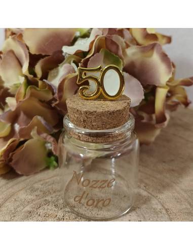 Barattoli portaconfetti Bomboniere 50° Anniversario Matrimonio con spillone