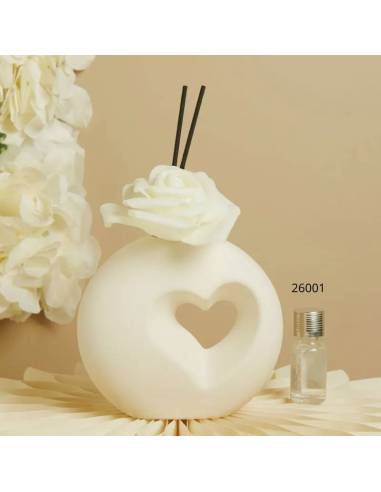 Bomboniere Claraluna Matrimonio Profumatore ambiente cuore in porcellana
