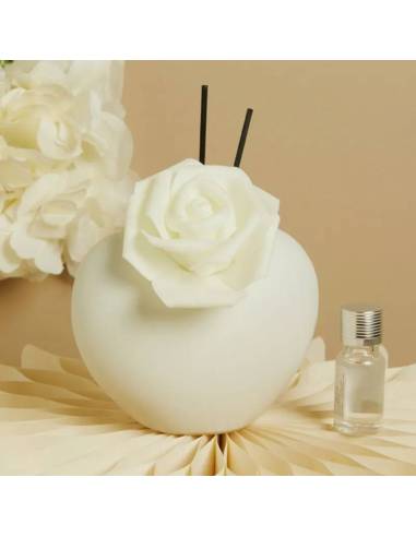 Diffusori per ambienti bomboniere Claraluna cuore rosa sfaccettato | Sindy Bomboniere