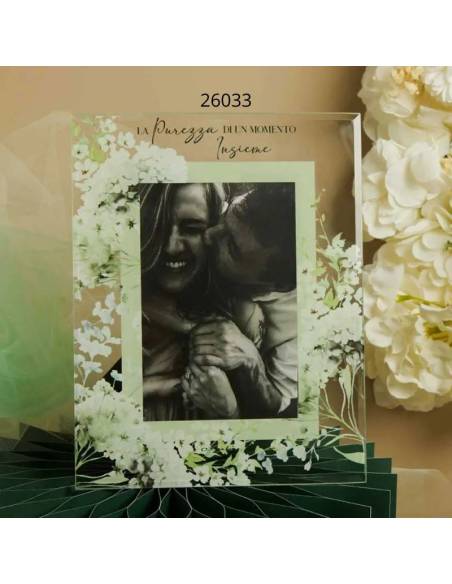 Cornici portafoto Bomboniere Claraluna Matrimonio con frase
