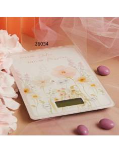 Bomboniera Matrimonio Claraluna utile bilancia motivo floreale