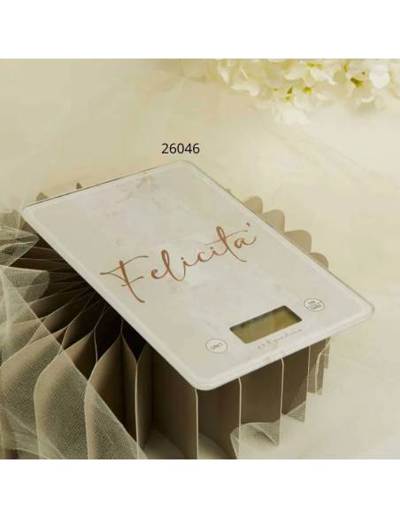 Bomboniere Matrimonio utili bilancia rettangolare Felicità
