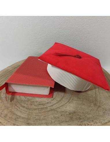 Torta bomboniera laurea con gufetti stilizzati argentati misti con nappa