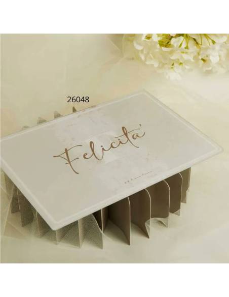 Bomboniere Claraluna Matrimonio taglieri in vetro Felicità