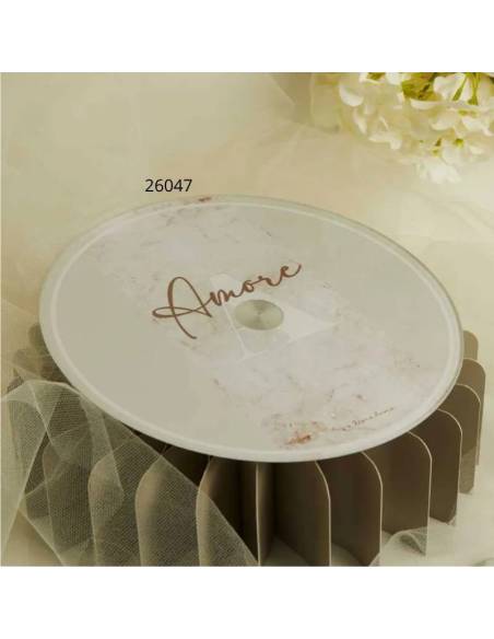 Bomboniere per Matrimonio Claraluna vassoio girevole in vetro