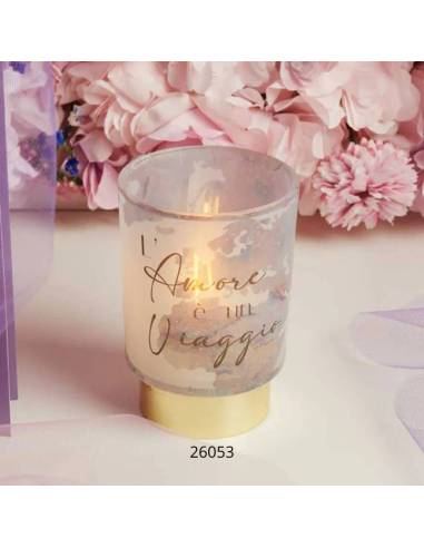 Bomboniere Claraluna Matrimonio tema viaggio lampade luce led