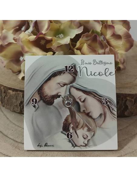 Orologio da tavolo Sacra Famiglia personalizzato