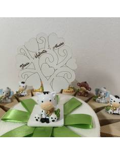 Bomboniere nascita animaletti della savana torta portaconfetti 2