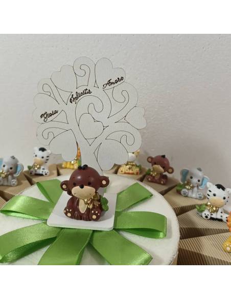 Bomboniere nascita animaletti della savana statuette economiche