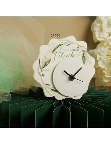 Bomboniere Claraluna Matrimonio orologio ulivo con frase