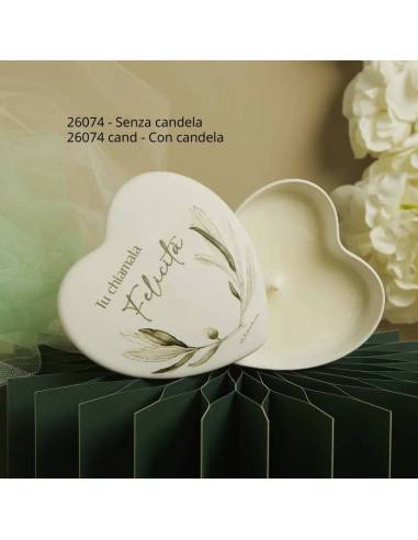 Bomboniere Claraluna Matrimonio scatole cuori motivo ulivo