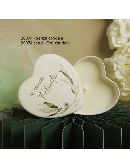 Bomboniere Claraluna Matrimonio scatole cuori motivo ulivo