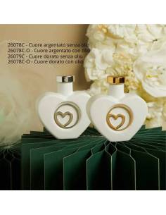 Bomboniere per Matrimonio Claraluna oliere in ceramica cuori