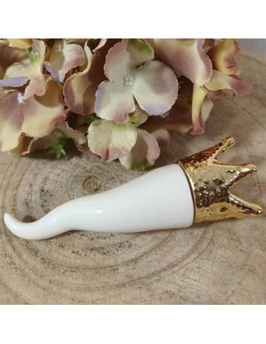 Bomboniere Compleanno portafortuna corni fai da te con corone dorate | Sindy Bomboniere