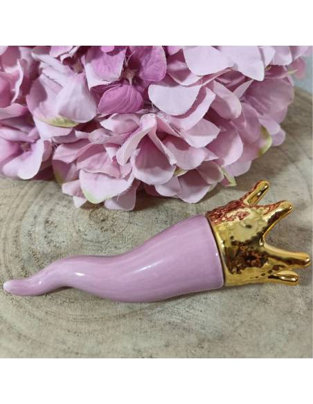 Bomboniere Compleanno portafortuna corni fai da te con corone dorate | Sindy Bomboniere