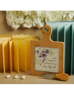 Bomboniere Matrimonio originali taglieri in legno con mattonella 2