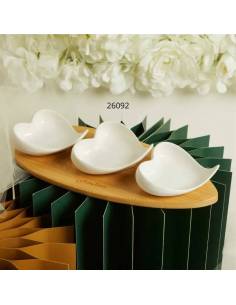 Bomboniere utili Matrimonio Claraluna vassoio ciotole cuori in porcellana shop online