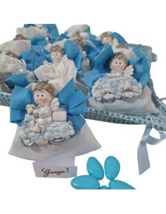 Sacchetti portaconfetti bomboniere calamite angioletti