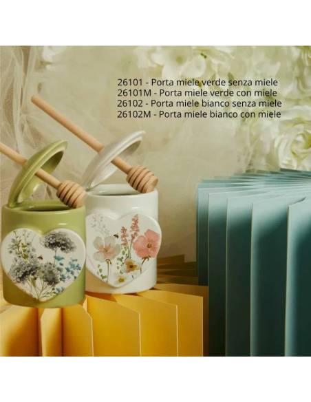 Bomboniera Matrimonio Claraluna Porta miele in ceramica con spargimiele