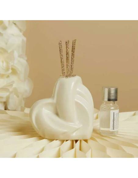 Profumatori per ambienti bomboniere Claraluna Matrimonio cuori in ceramica | Sindy Bomboniere