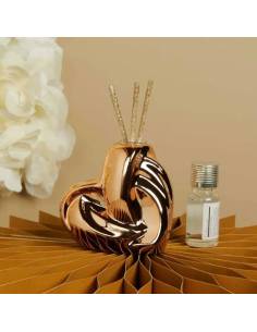 Profumatore ambiente bomboniere Matrimonio cuore dorato rosato effetto specchio 2