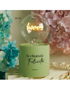 Bomboniere Claraluna lampade luci led in ceramica con frase