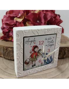 Bomboniere orologio tema Cappuccetto rosso personalizzato 2