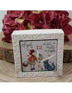 Bomboniere orologio tema Cappuccetto rosso personalizzato