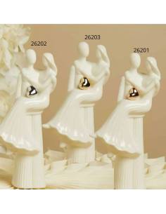 Bomboniere per Matrimonio Claraluna sposi in porcellana con cuore