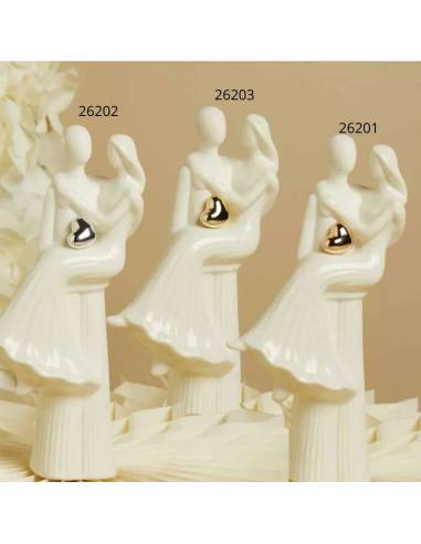 Bomboniere per Matrimonio Claraluna sposi in porcellana con cuore