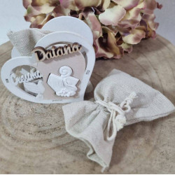 Scatoline portaconfetti Cresima economiche cuore con colomba