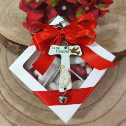 Portachiavi cresima bomboniere confezione con confetti