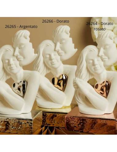 Bomboniere Matrimonio Claraluna statue coppia innamorati con cuore