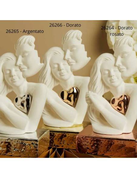 Bomboniere Matrimonio Claraluna statue coppia innamorati con cuore