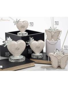 Grace Design bomboniere diffusori per ambienti cuori e farfalle dettagli argentati