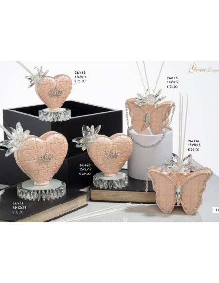 Grace Design bomboniere profumatori ambiente cuori e farfalle fantasia puzzle