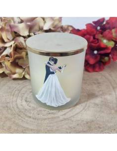 Candele bomboniere matrimonio sposi che danzano