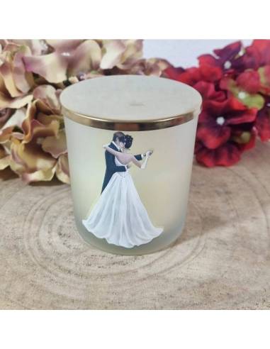 Candele bomboniere matrimonio sposi che danzano