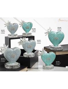 Grace Design bomboniere profumatori per ambienti cuori corona argentata con strass