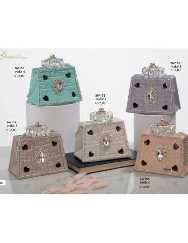 Grace Design bomboniere lampade luce led borsette dettagli argentati