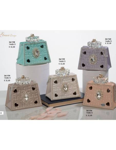 Grace Design bomboniere lampade luce led borsette dettagli argentati