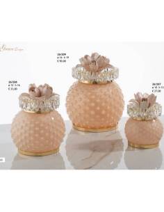 Grace Design bomboniere lampade luci led con decoro floreale