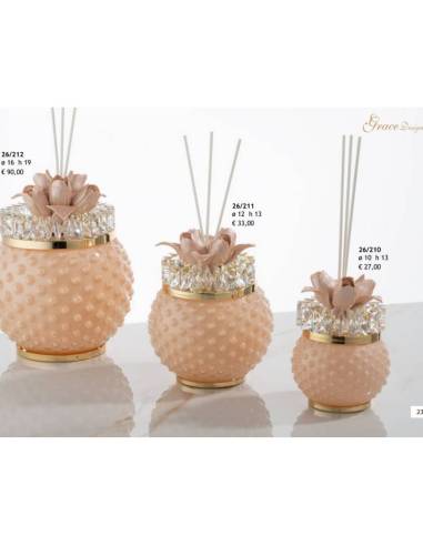Grace Design bomboniere Profumatori ambiente decoro floreale elegante e raffinato